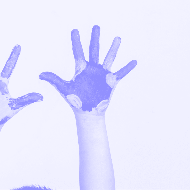 a close-up of a child's hands