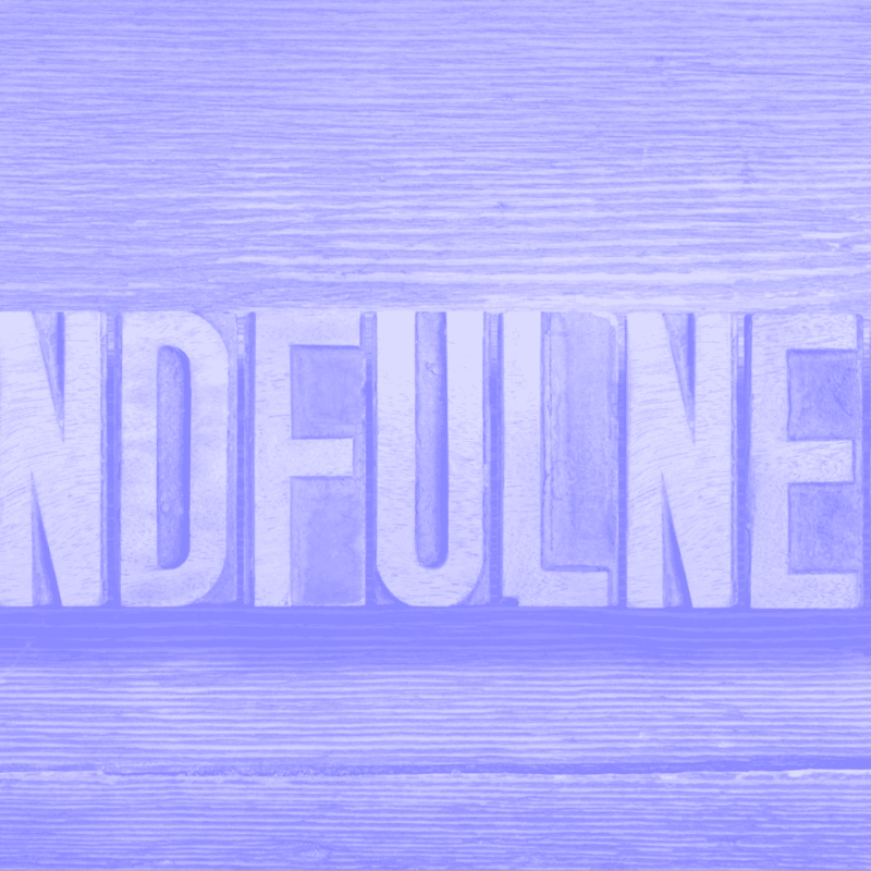 a close up of a word Mindfulness